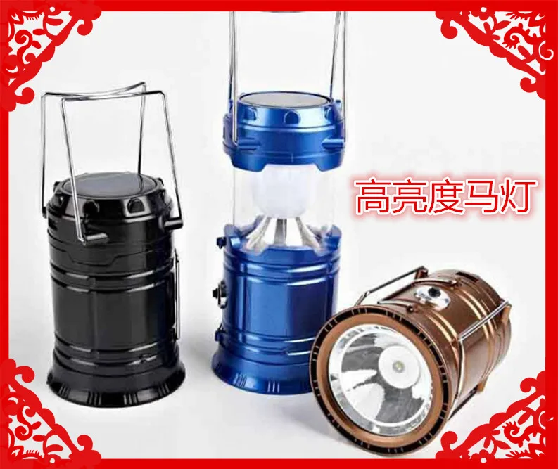 

Outdoor Hand Extendable Emergency Lantern New Style LED Solar Rechargeable Camping Light