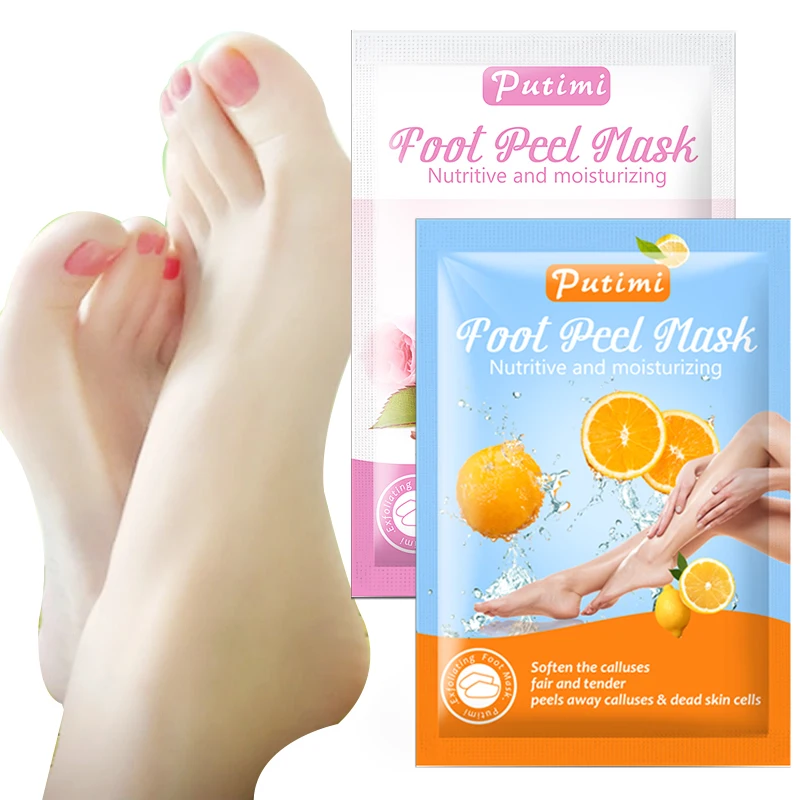 

2Pairs Rose Exfoliating Mask for Foot Whitening Moisturizing Peeling Socks for Pedicure Foot Spa Socks Peel Dead Skin Feet Care