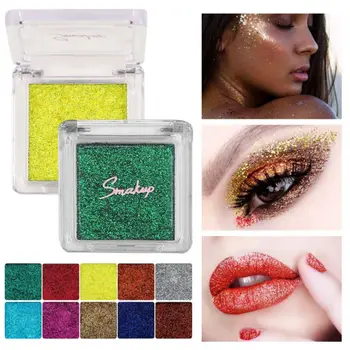 

10 Colors Single Diamond Glitter Eyeshadow Palette Makeup Shimmer Metallic Eye Shadow Pigment Powder Pallete Cosmetics