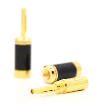 

2pcs/set Speaker plug gold plated coaxial audio cable plug HIFI HI-END audio signal plug