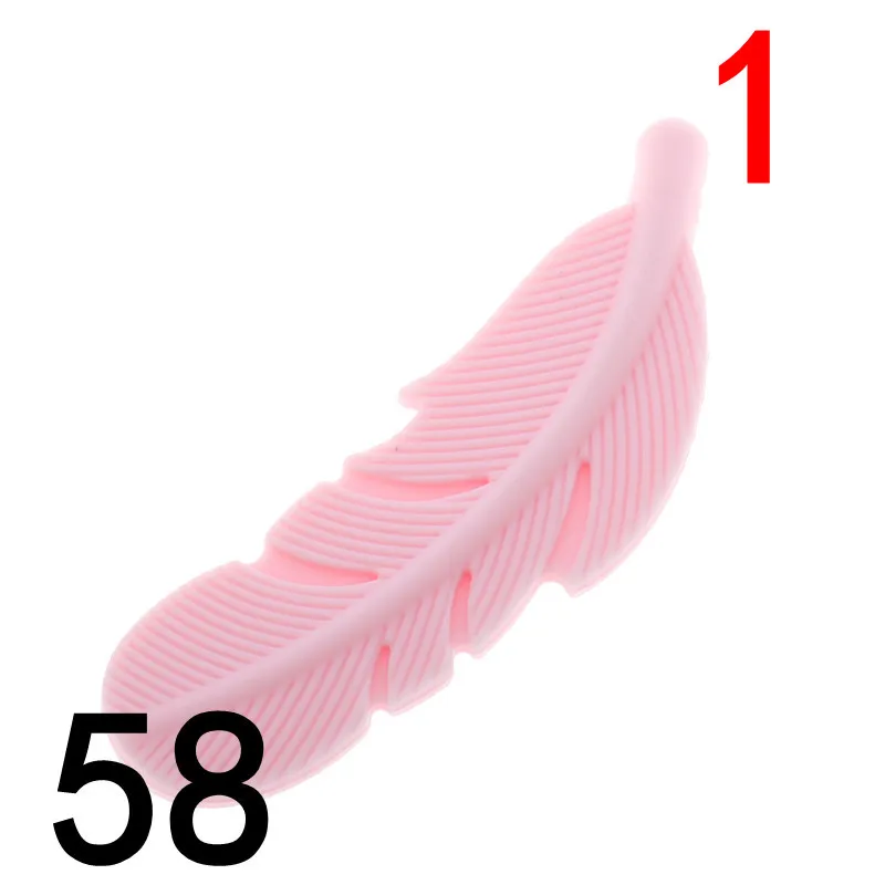 feather58 ATOB 1Pc силиконовый Прорезыватель для зубов Единорог кремния Еда Класс ребенка режутся зубы игрушки, не содержащие БИСФЕНОЛ медведь безопасный Прорезыватель для малышей "сделай сам" Цепочки и ожерелья с подвесками - Цвет: feather58