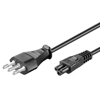 

Power supply cable C5 F to Italian plug 1,8 meters Black