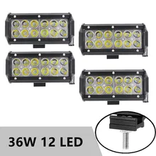 

12V 24V 12 LED 36W Bar Offroad Spot Flood Combo LED Light Bar/Work Light for Truck Car SUV 4WD 4x4 Boat ATV Barra LED Headlights
