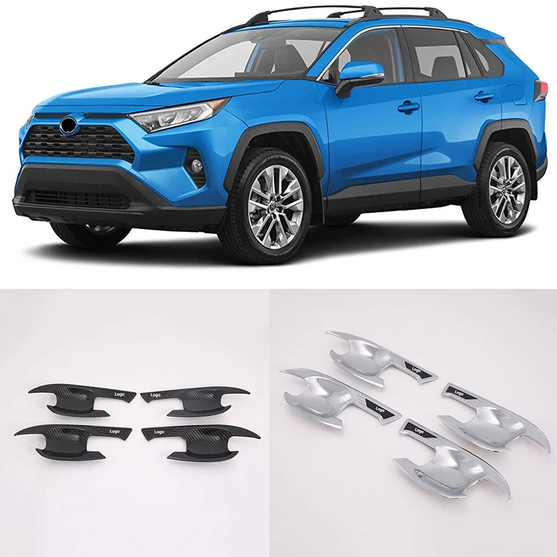 Автомобильная хромированная внешняя чаша ручка двери обшивка для Toyota RAV4 2019 2020