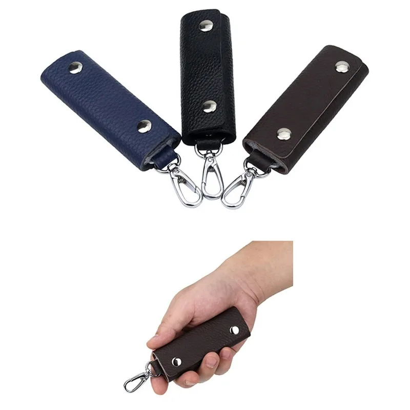 Key Case Key Holder Key Organizer Key Purse Key Protector Retro Car Key Ring Holder Organizer Accessories Leather Keychain Bag Purse Housekeeper Portable Men