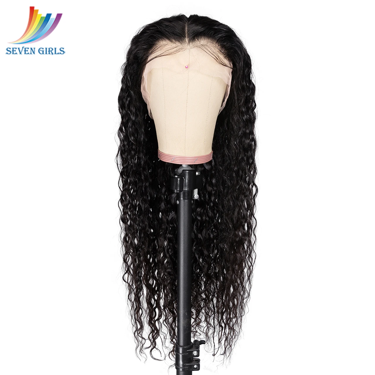 Sevengirls бесклеевой глубокий кудрявый влажный и волнистый полный парик шнурка предварительно выщипанный перуанский высшего качества девственные человеческие волосы парик с детскими волосами
