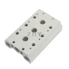 G1/4 отверстия для труб алюминиевые пневматические 3 станции электромагнитное основание клапана