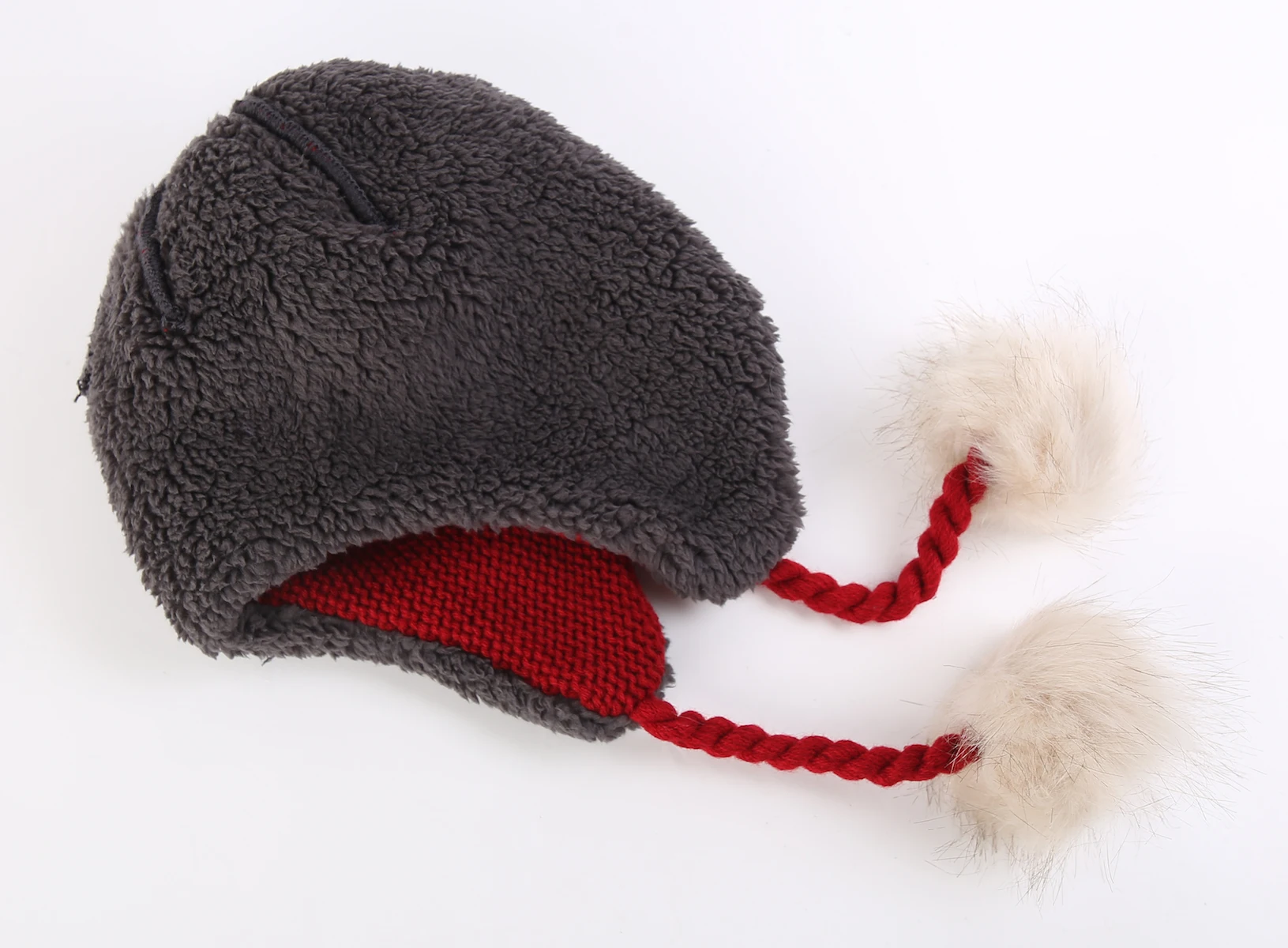 Милые шапки-ушанки с черепом и шерпой для девочек; Детские Зимние теплые шапочки; перуанская шапка с помпоном