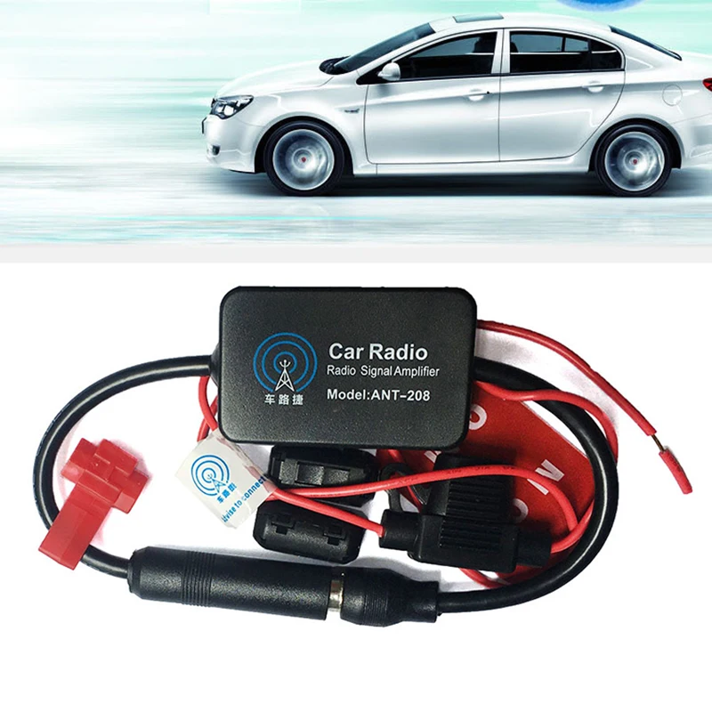 

Newest 12V Car Radio Aerials Auto Radio FM Antenna Signal Amp Amplifier Booster Radio FM for Car Boat RV Signal Enhancer Device