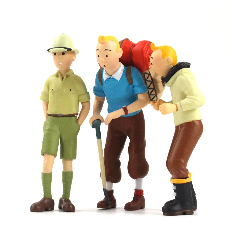 6 шт./компл. игрушечные мини фигурки из олова и Tintin модель ПВХ 5 8 см|Игровые