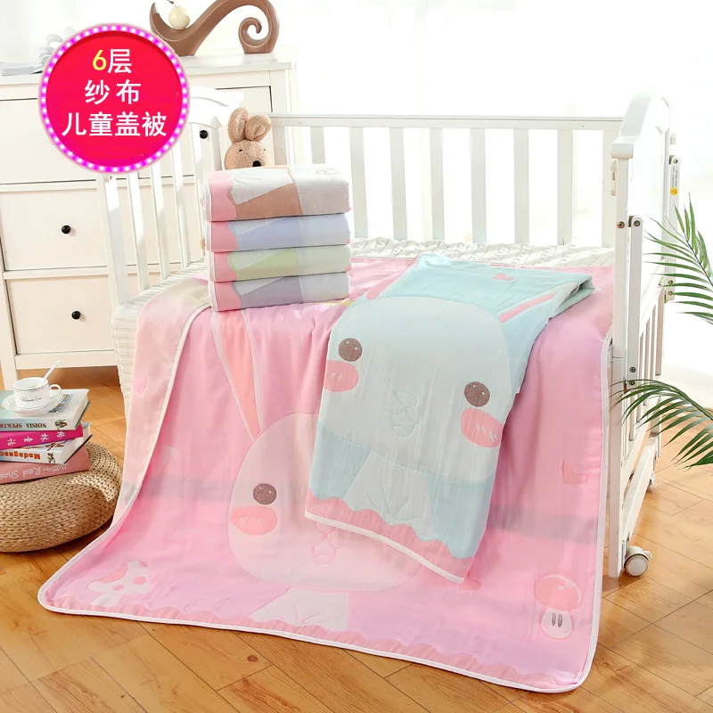 

Summer Gauze Was Six-layer Pure Cotton Gauze Bath Towel for Children Blanket Baby Towel Blanket