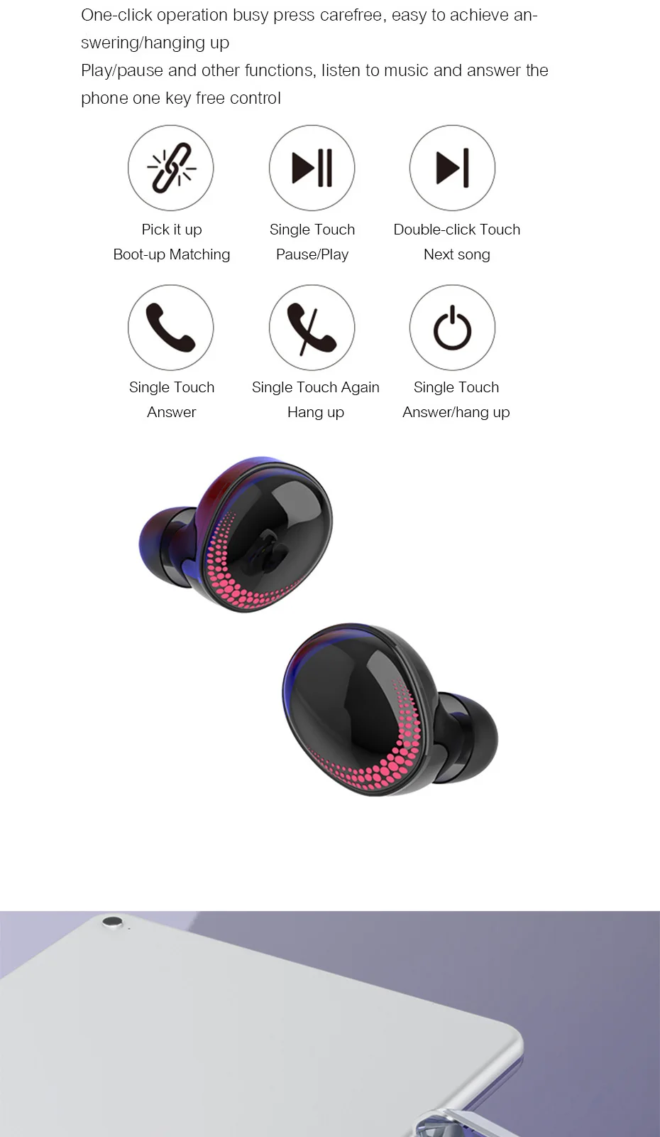 TWS Bluetooth 5,0 наушники True Sport беспроводные наушники с дисплеем сенсорное управление 8D стерео наушники Водонепроницаемая гарнитура для телефонов