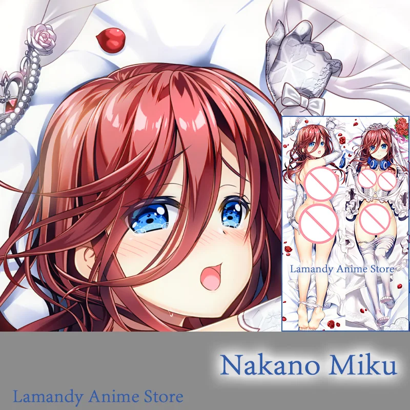 

Dakimakura Anime Nakano Miku The Quintessential Quintuplets Double Sided Print Pillowcase Life Size Body Pillow Cover