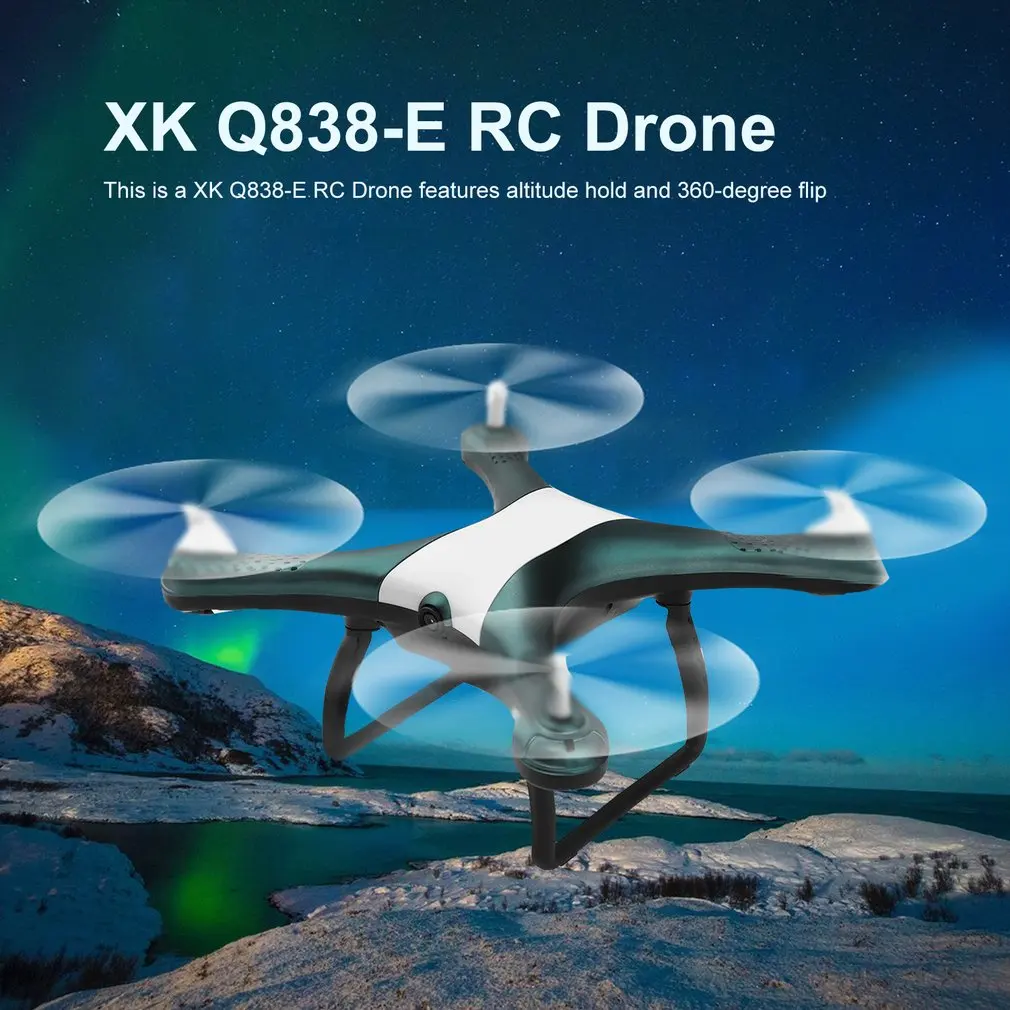 XK Q838-E 2MP 2,4G игрушка, Дрон на дистанционном управлении RTF Wifi HD 720P камера с режимом удержания высоты жестов 360 градусов рулон следующие вертолетные игрушки