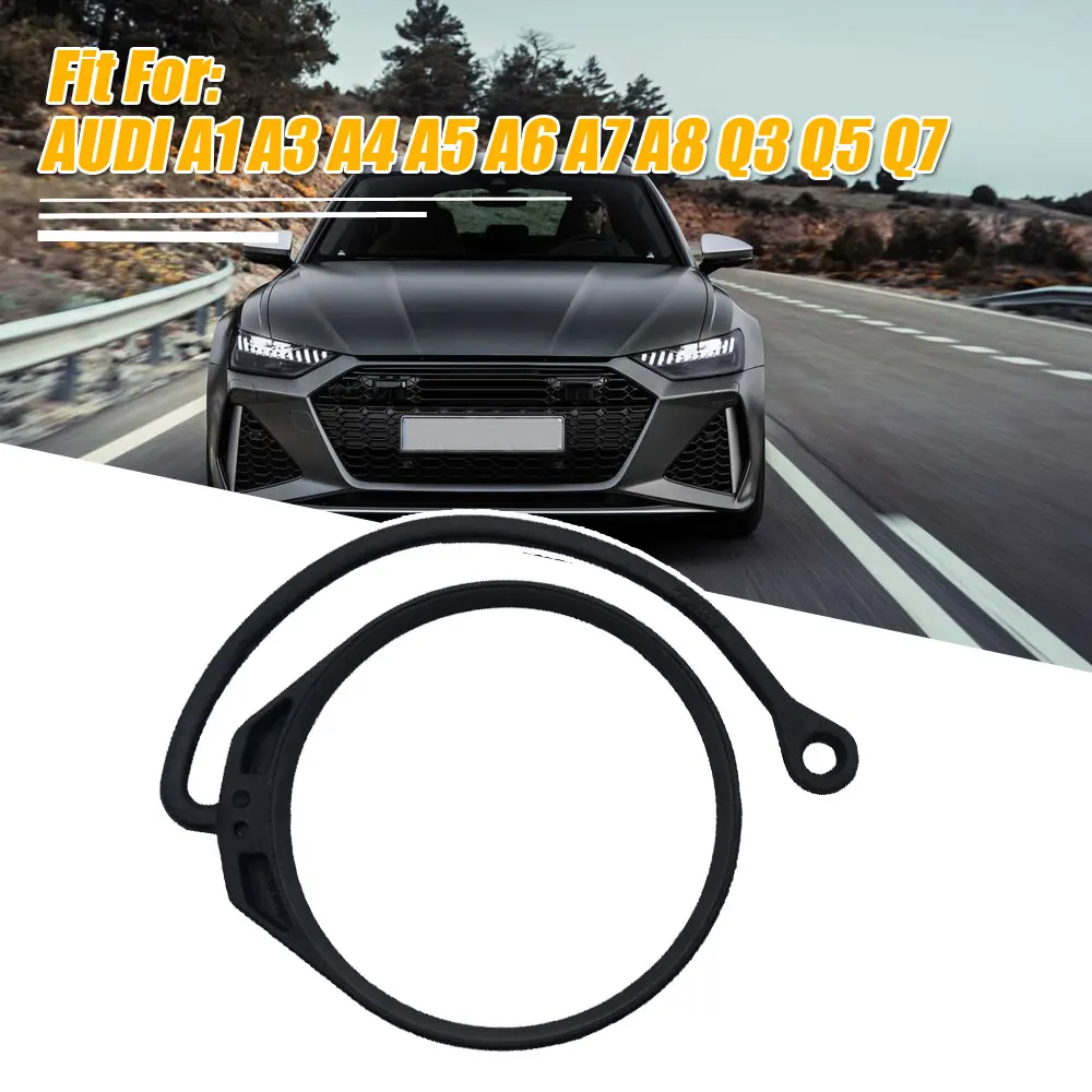 Fuel Tank Cover Fuel Tank Cap Oil Fuel Cap Fuel Cap Cord Strap Black ABS Fuel Tank Cap Band Cord Car Tuning for AUDI A1 A3 A4 A5 A6 A7 A8 Q3 Q5 Q7 Gadget Exterior Parts Car Accessories