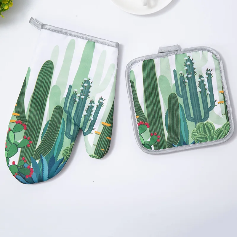 Manufacturers Direct Selling Decorative Pattern Microwave Oven Gloves Thick Baking Oven Only Insulated Heat Resistant Heat-resis
