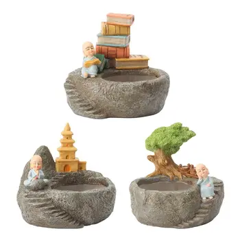 

Small Monk Flower Pot Decoration New Imitation Stone Zen Garden Meaty Potted