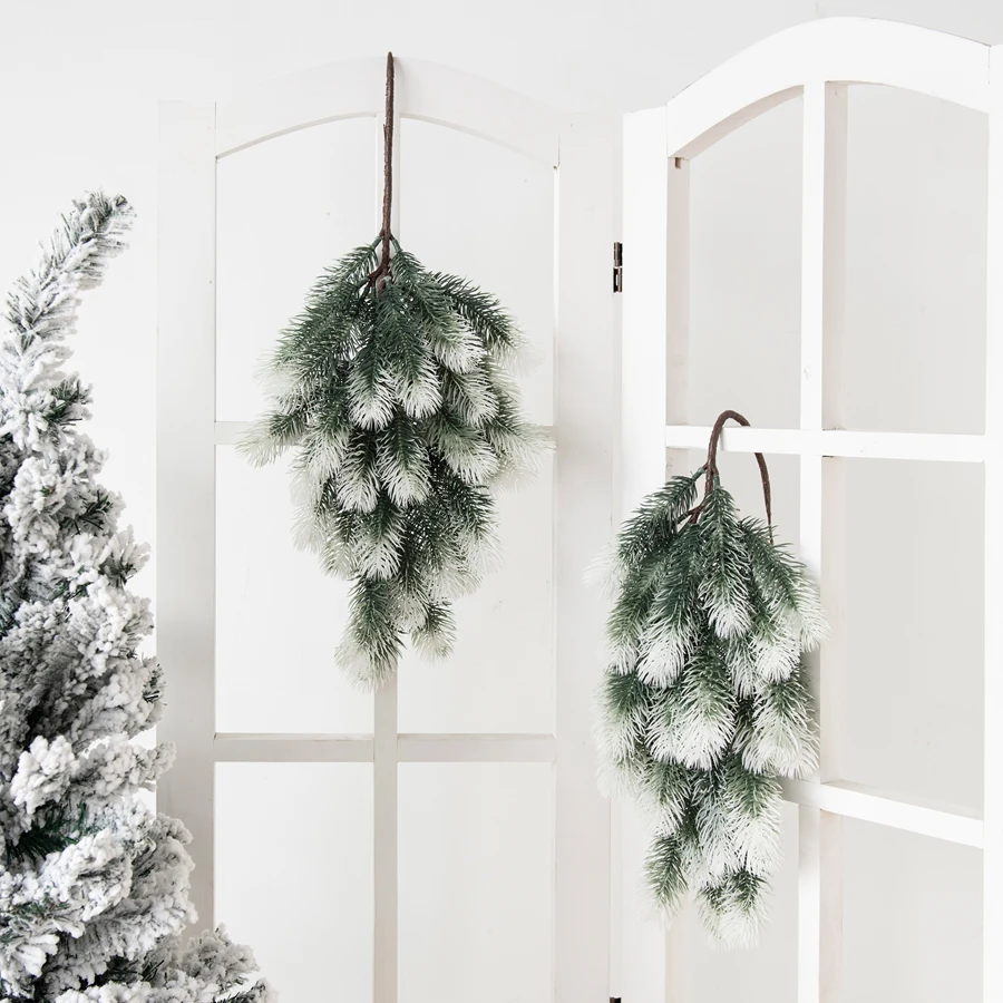 decorazioni camino natale - 1 Piante artificiali natale Rattan camino appeso decorazioni di capodanno giardino domestico camera di nozze Scrapbook fiori finti _ - AliExpress Mobile