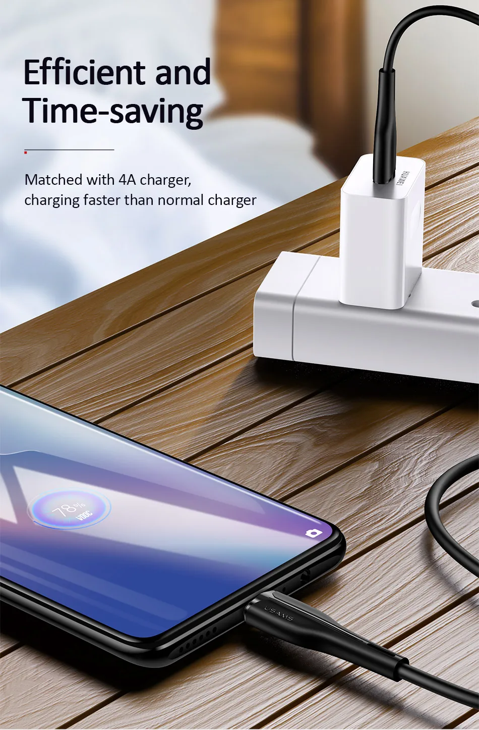 USAMS, 4 а, кабель Micro USB для быстрой зарядки, зарядное устройство для мобильного телефона, дата, USB, Micro кабель для Xiaomi, huawei, samsung, LG, дата, Kable, android