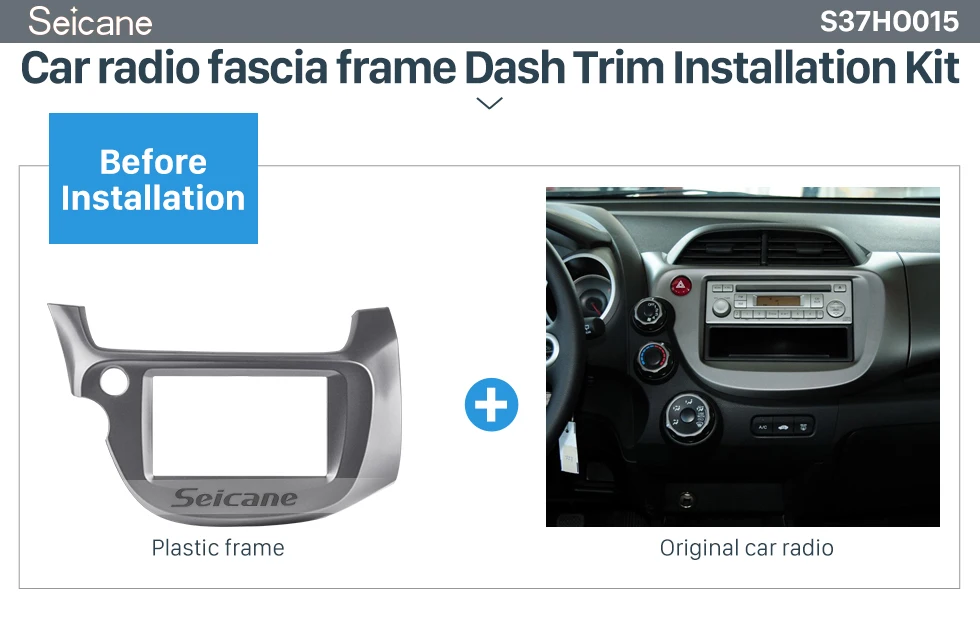 Seicane профессиональный черный 2 Din автомобиль радио фасции Для 2008 2009 2010-2013 Honda Fit LHD аудио крышка установки рамки CD отделка панели