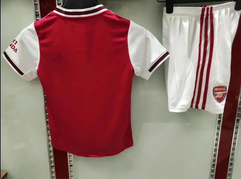 19/20 футбольная рубашка «Arsenal», Детский комплект OZIL, домашняя красная футбольная майка, LACAZETTE AUBAMEYANG, короткая детская футболка для футбола - Цвет: kids