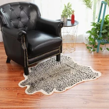 Большой Леопардовый Мягкий Нескользящий Коврик для гостиной из искусственного меха модный ковер для кухни с животным принтом для домашнего моделирования