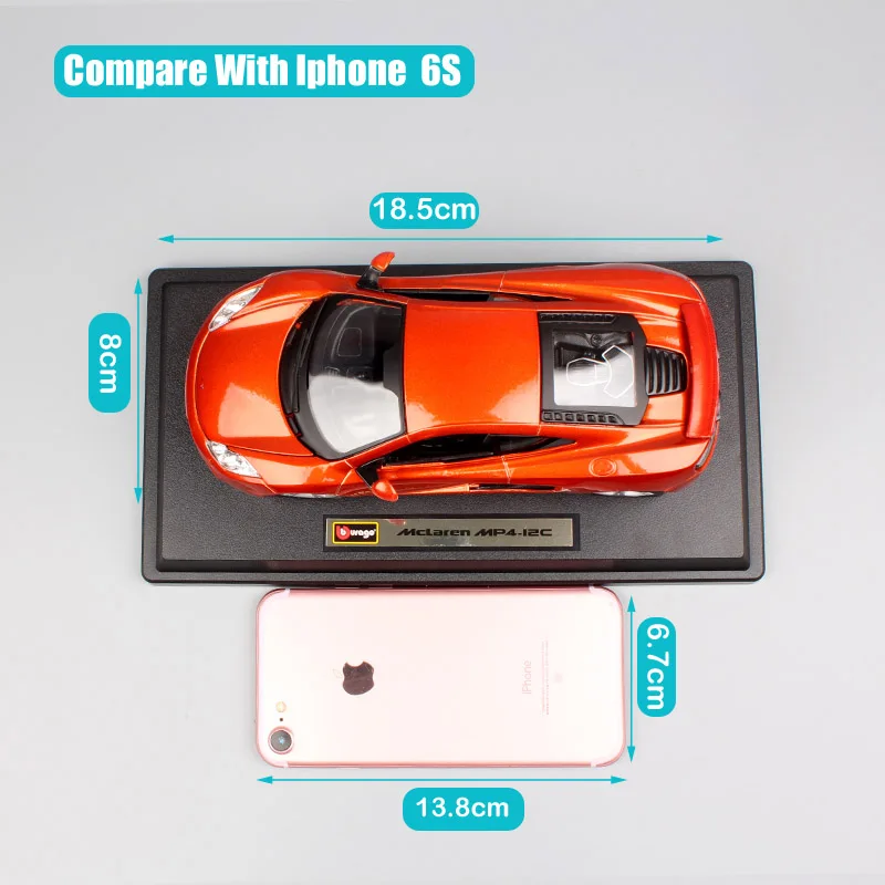 1/24 весы bburago star коллекция Mclaren MP4 12C M838T супер спортивные модельные листы и транспортные средства миниатюрные игрушки для детей
