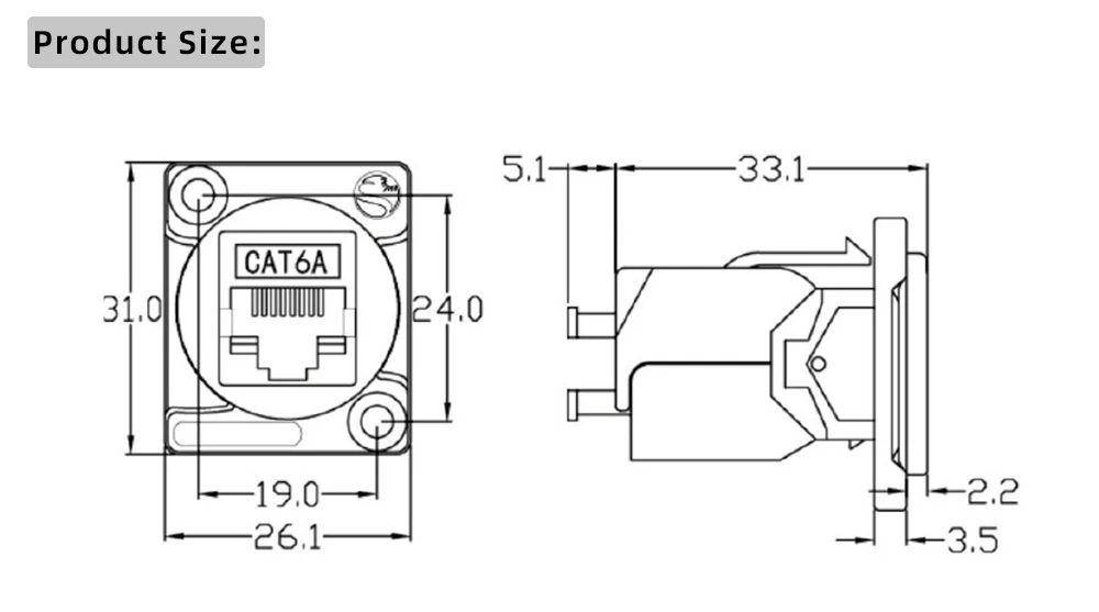 RJ45 Netzwerkanschluss CAT5E CAT6 CAT6A Gigabit 10GE Runde D-Typ Crimp-Dockingbasis CAT3 RJ11 4-polige Telefonsockel – Detail 25