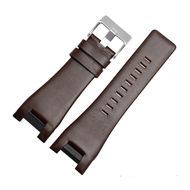 Silver pin buckle 5 Ремешок для часов из натуральной кожи браслет 32 мм для дизельных часов ремешок наручные часы ремешок для DZ1216 DZ1273 DZ4246 DZ4247DZ287 ремешок для часов - Цвет ремешка: Silver pin buckle 5