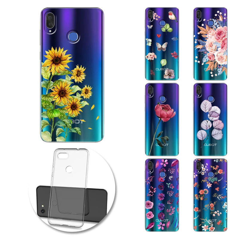 Чехол для телефона AVEOLELA Cubot R15 / R19 /Max12 мягкий силиконовый чехол из ТПУ с цветком