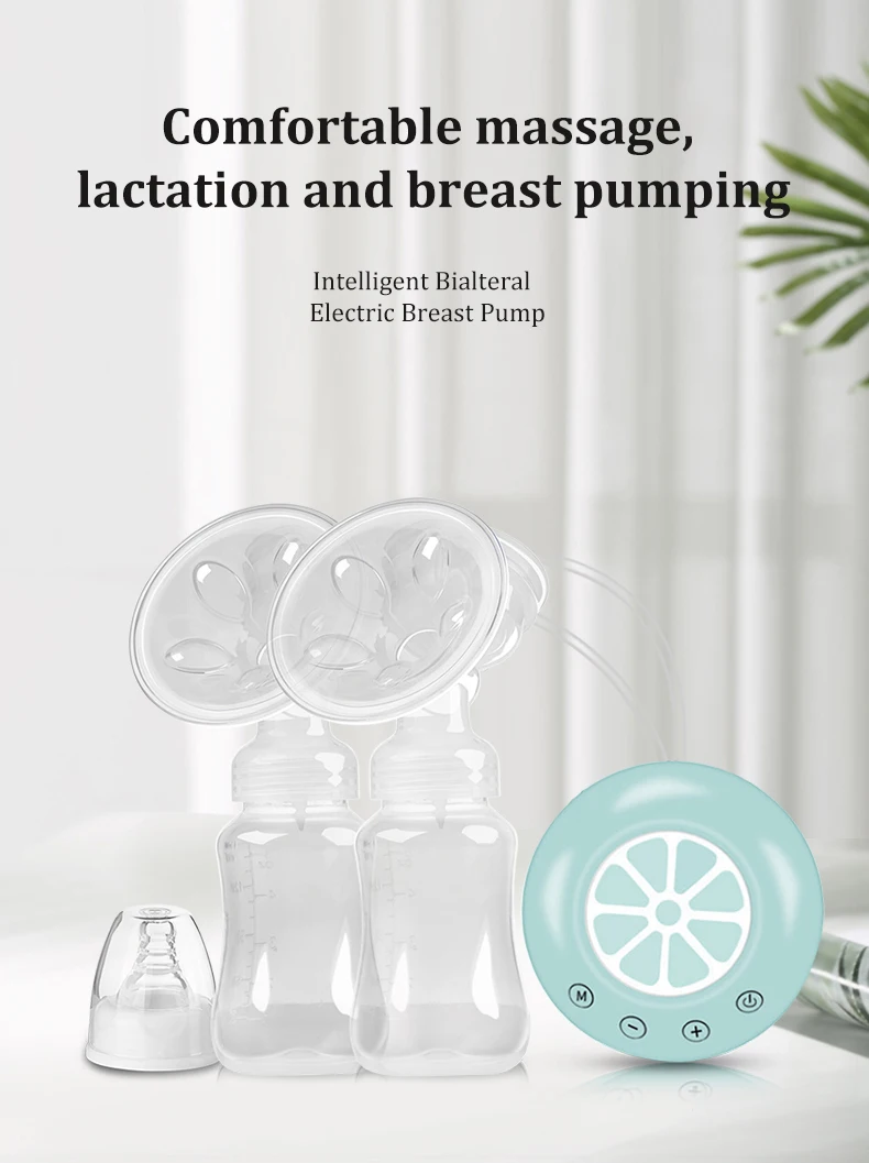 motif luna double electric breast pump DEAREVERY S009 Electric Breast Pumps With Single/Double Bottle USB Powerful Electric Milk Extractor Babies Accessories pop it bellababy pump