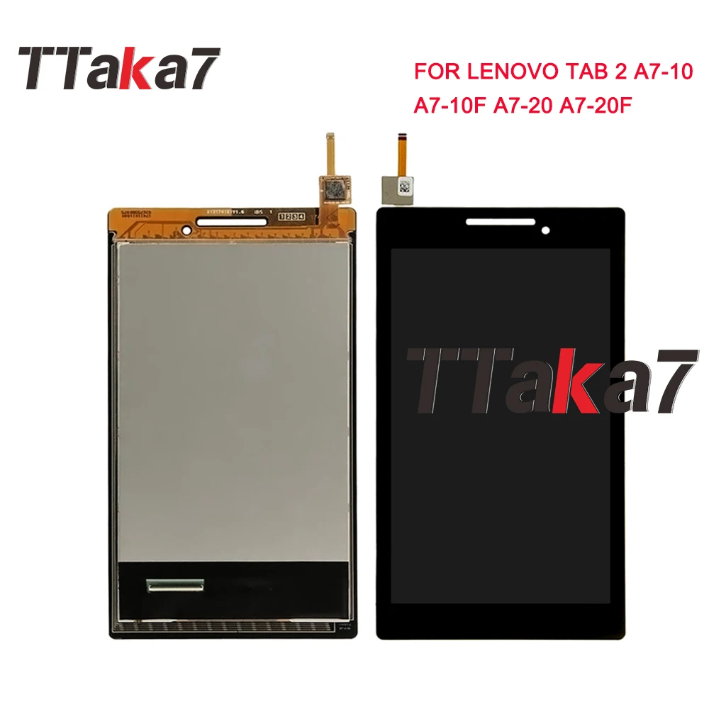 Высокое качество для lenovo Tab 2 A7-10 A7-10F A7-20 A7-20F ЖК-дисплей дисплей с сенсорным экраном дигитайзер Стекло в сборе с рамкой
