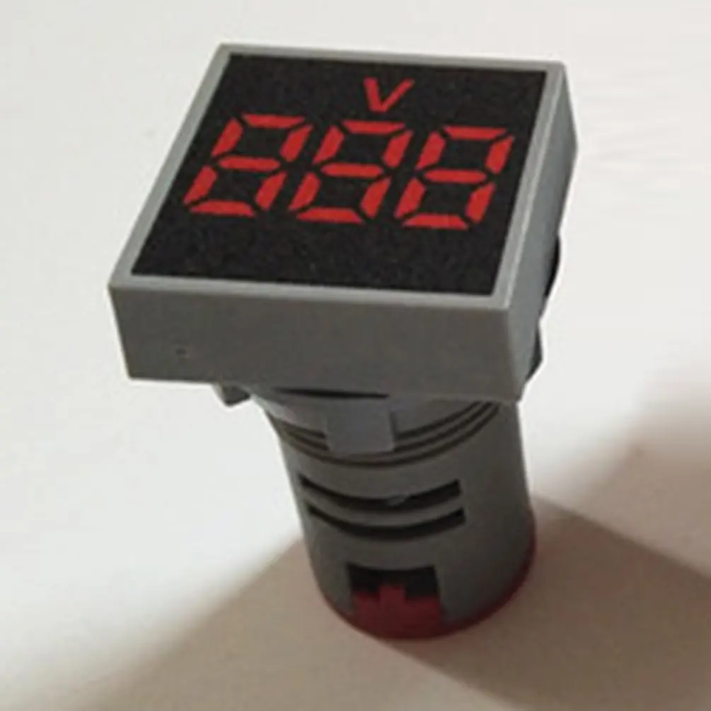 Квадратный AC20-500V светодиодный цифровой вольтметр небольшой и тонкий индикатор сигнала мощный Настольный тестер напряжения метр AD101-22VMS