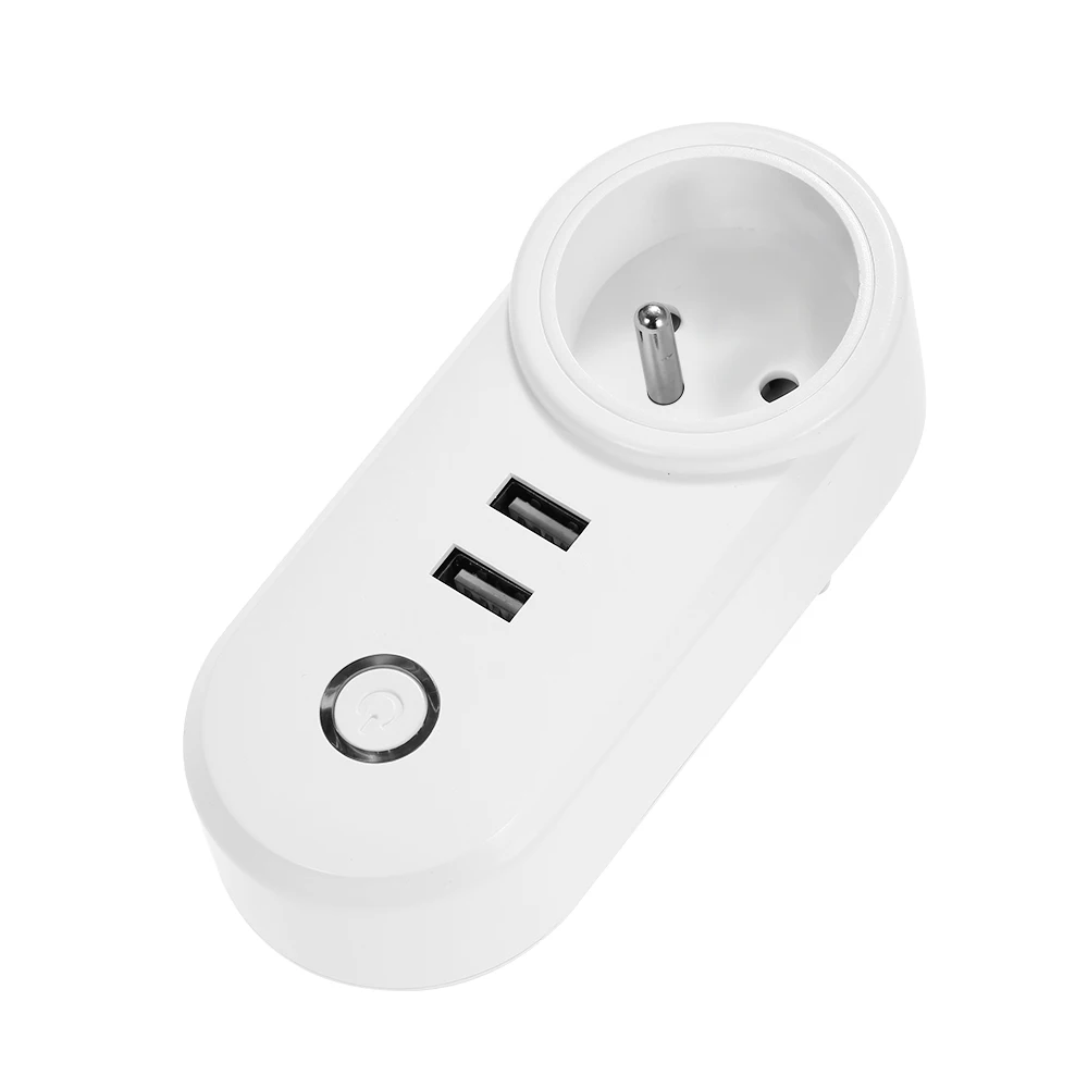 Мини Смарт Wi-Fi розетка ЕС 2* usb зарядный порт дистанционное управление по смартфону Голосовое управление для Amazon Alexa/Google Home IFTTT