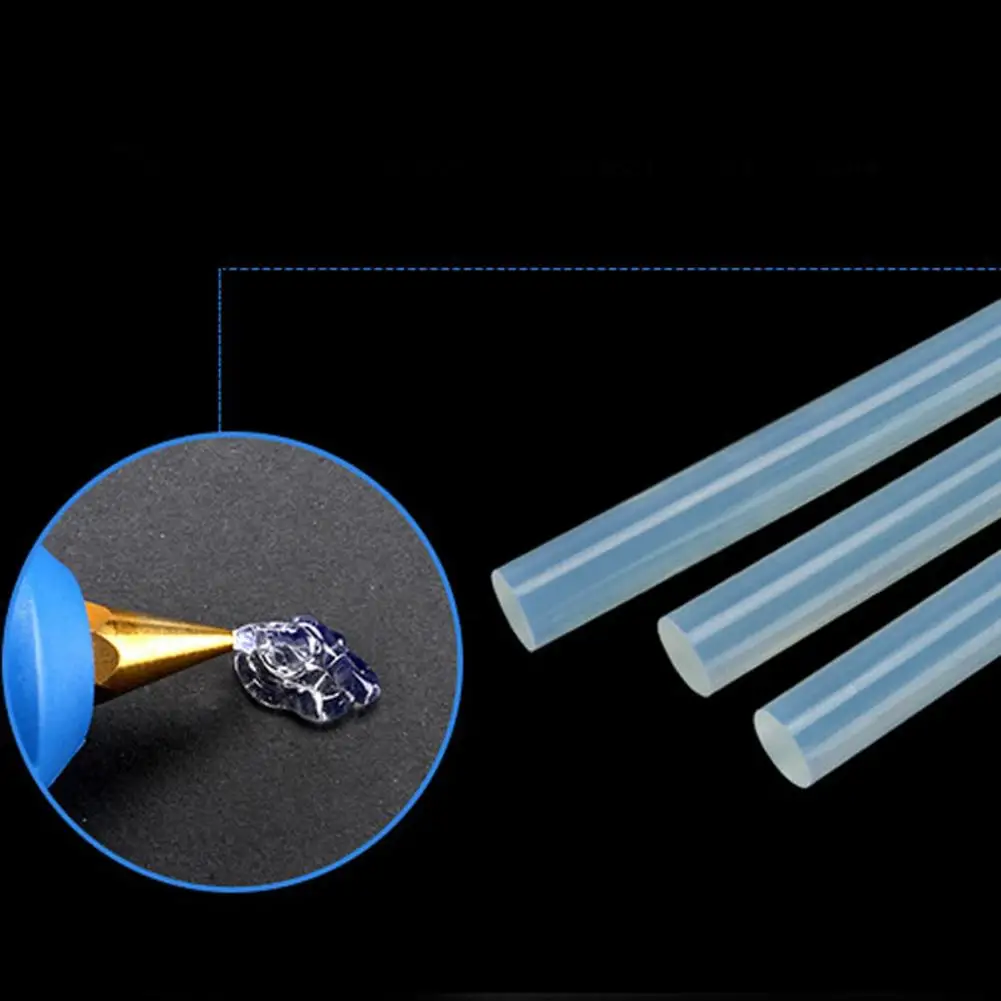 10pcs 7 X 100mm Hot Melt Gun Glue Sticks Transparent Plastic Sticks Home Power Heat Pistol Adhesive Tool Jewelry DIY Accessories