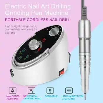 

35000RPM 65W 110-220V Electric Nail Drill File Kit Device Manicure Foot Pedal MF