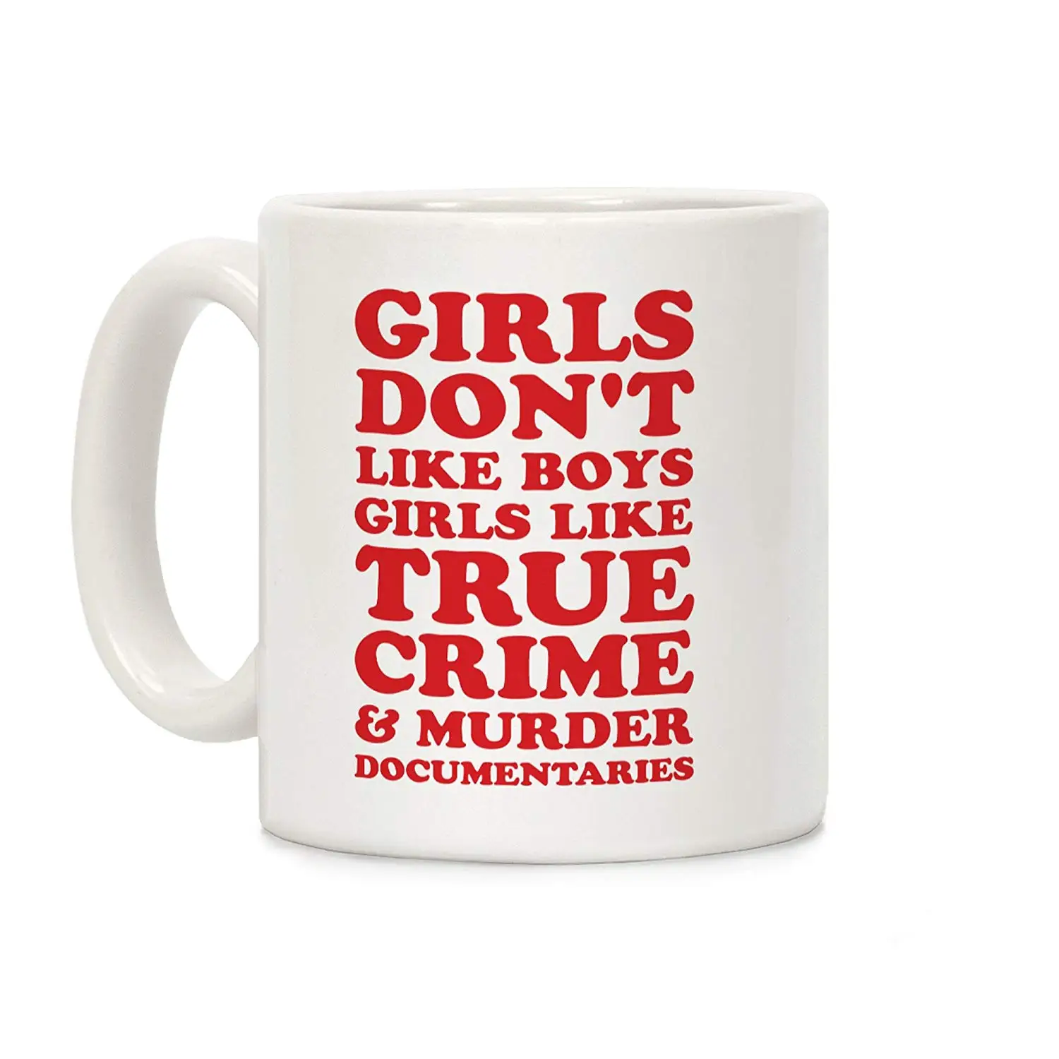 Керамическая кофейная кружка для девочек с надписью True Crime White, 11 унций