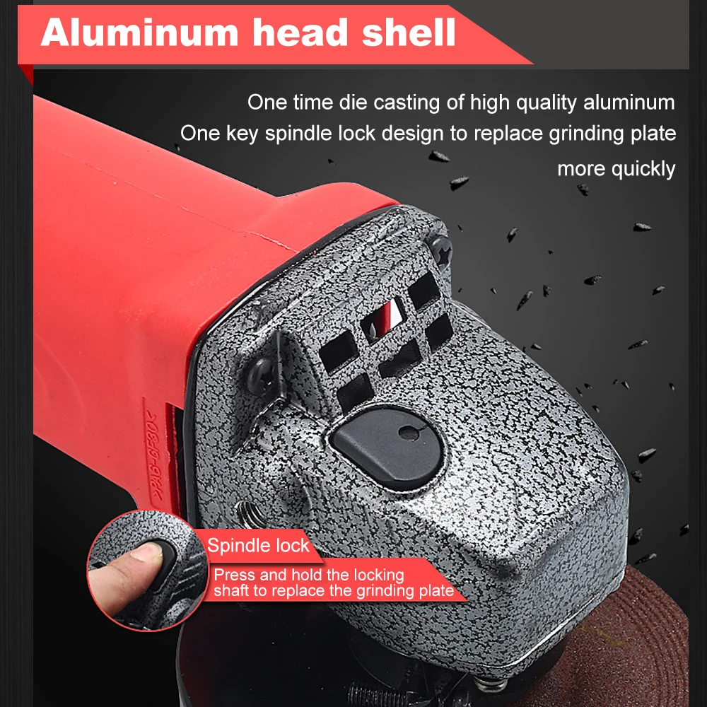 220V 700W/750W Electric Grinder Electric Angle Grinder with Protective Cover Support Polishing Disc for Rust Removal