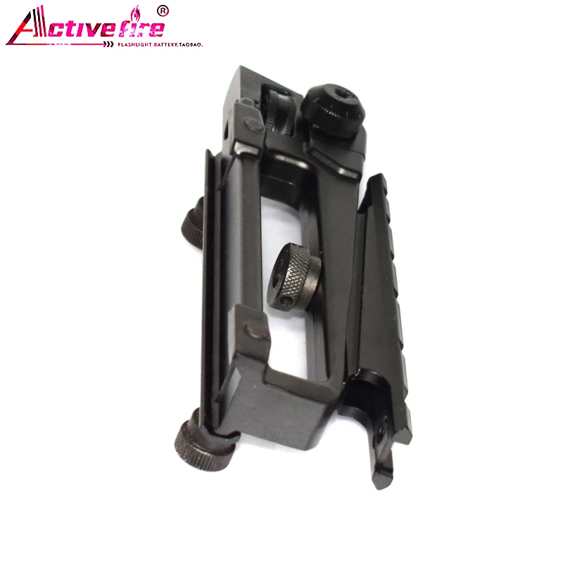Activefire M4 AR15M16 tactical weaver rail mount с двойным A2 открыванием заднего вида через Пикатинни