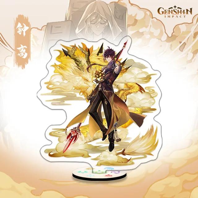 Anime Genshin Impact Stand Acrylic Figure Xiao Ganyu Hutao Kamisato Ayaka Beelzebul Model Plate Desk Decor Fans Collection Gifts 21