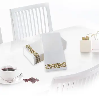 

Disposable Hand Towels & Decorative Bathroom Napkins Soft and Absorbent Linen-Feel Paper Guest Towels for Kitchen Parties