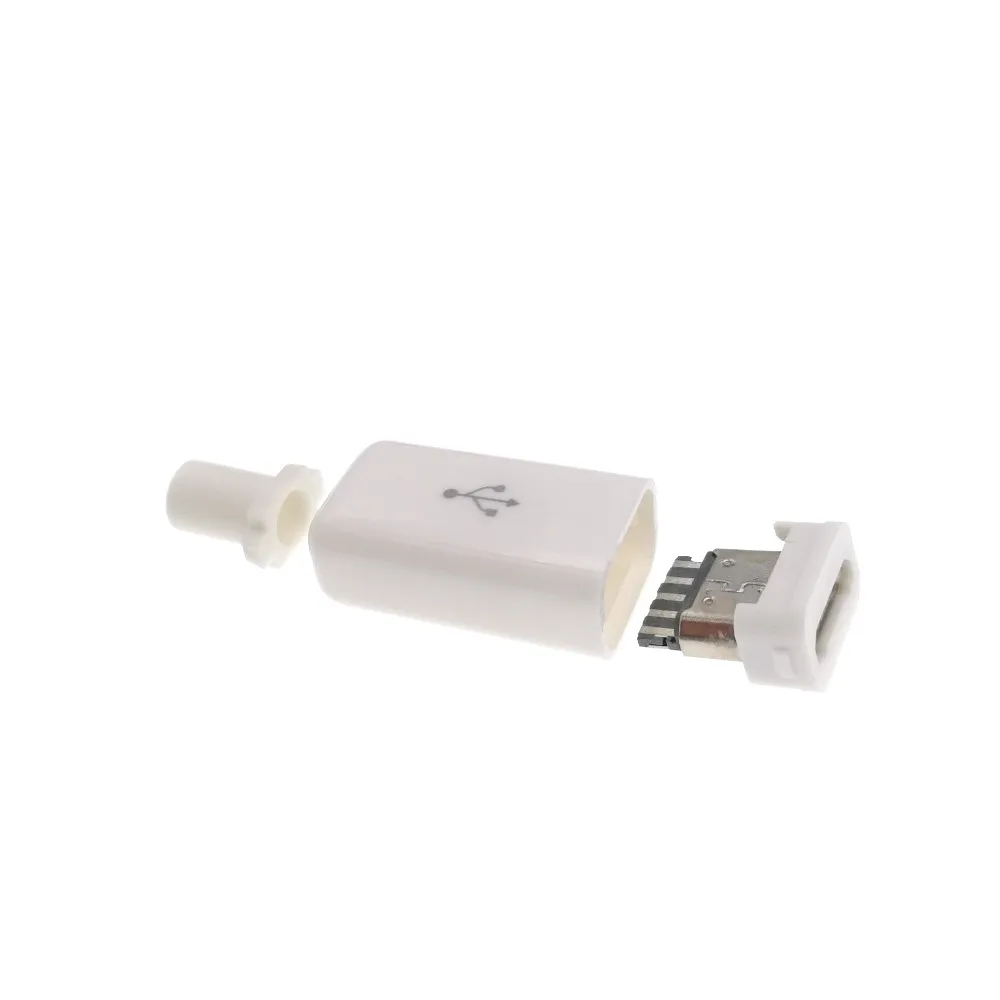 10 комплектов DIY Micro usb Тип B Женский 5pin четыре части в сборе разъем розетка