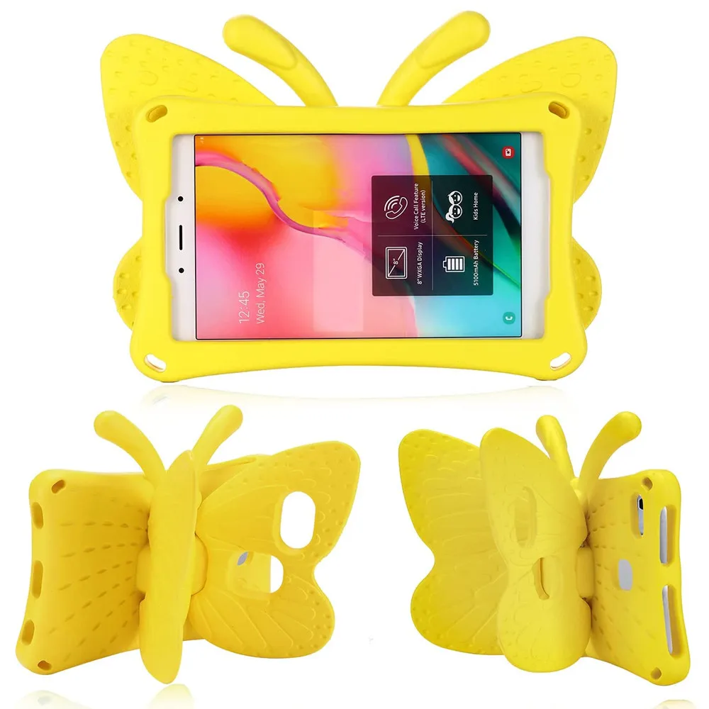 Per Samsung Tab A7 10.4 Sm-T500 T505 Custodia 3D Eva Farfalla Bambini Cartoon Cover Per Galaxy Tab S5E T720 T725 S6 Lite Sm-P610 T515