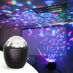 Светодиодный сценический диско проектор шар вечерние вспышки DJ лампы светодиод USB Мини голосовой активированный кристалл магический шар
