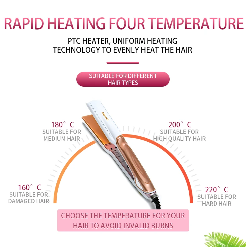 Kemei KM-471 Professional Hair Straightener 6