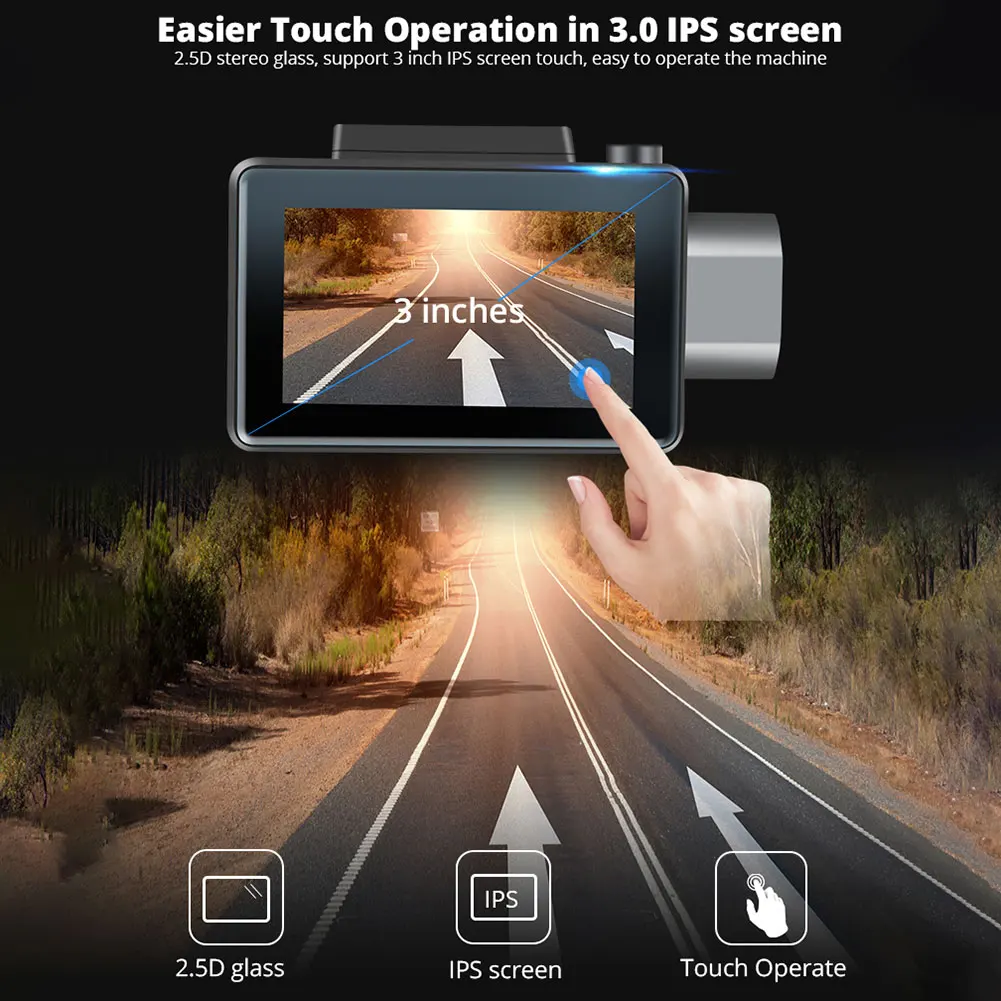 

K9 3.0 Screen Android 5.0 Car DVR Camera Dash Cam 1080P Full HD GPS Logger Video Recorder 3G WiFi Dual Lens Dashcam