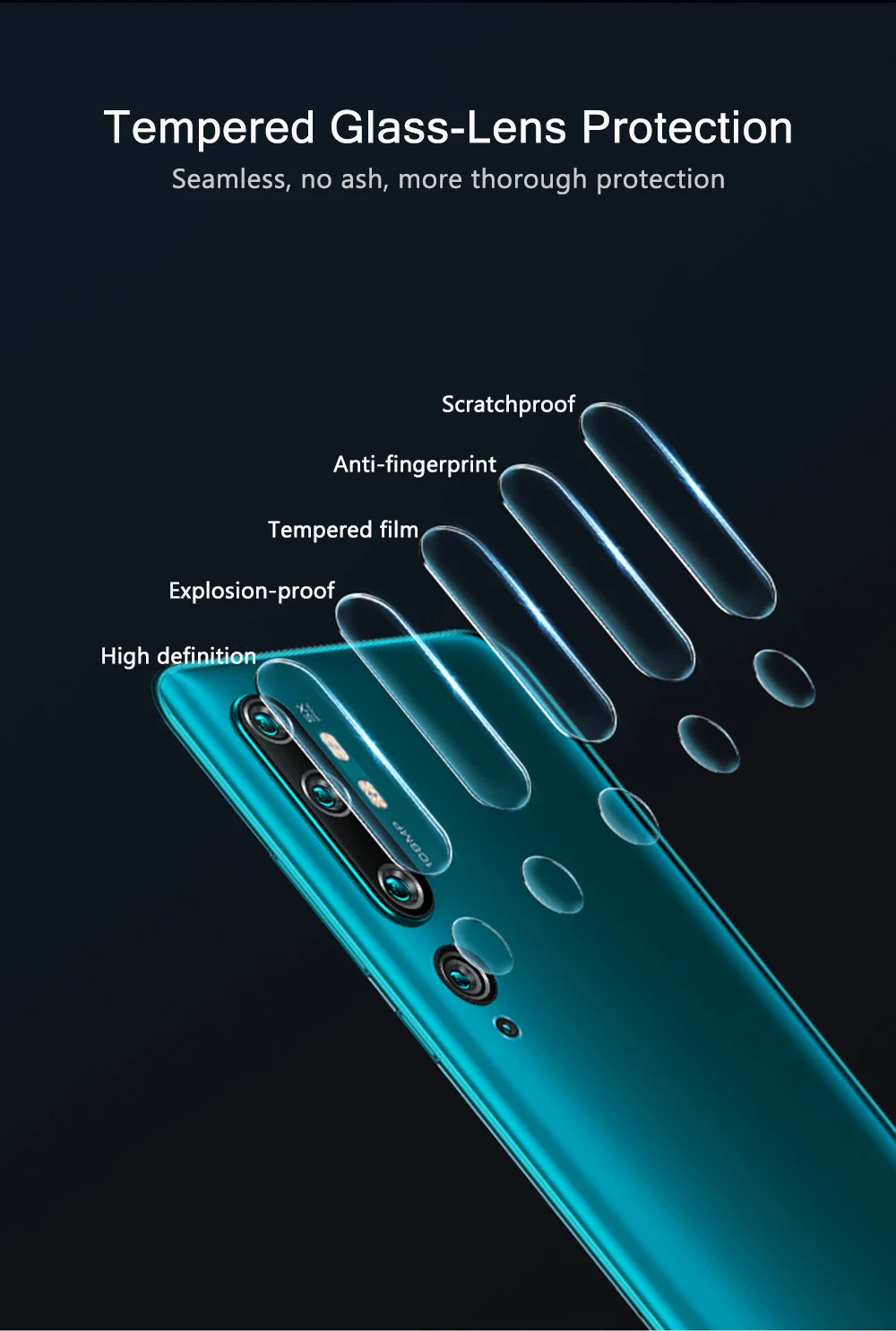 2 шт. объектив камеры закаленное стекло для Xiaomi Mi Note 10 Pro задняя камера объектив Защита экрана для Xiaomi Mi CC9 защитная пленка