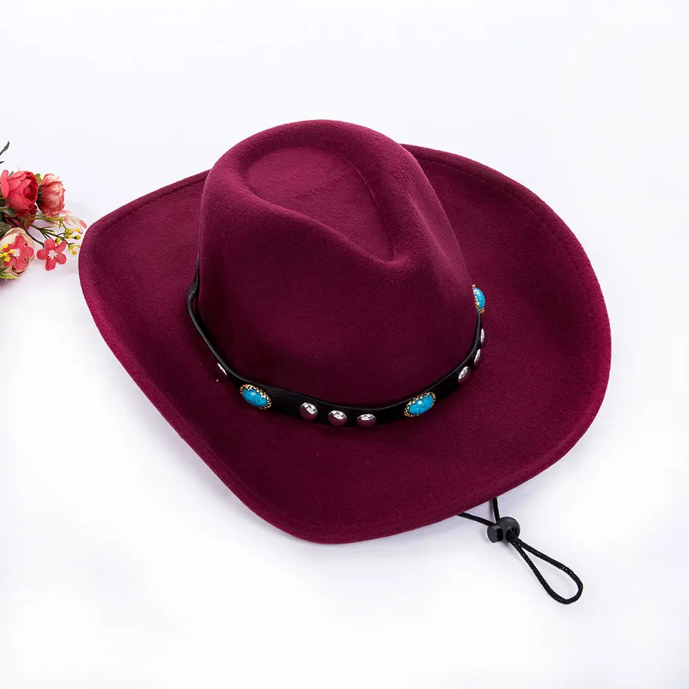Мужские и женские зимние осенние шерстяные кожаные шляпы Fedora Jazz европейские Западно-американские круглые шапки шляпы Bowler