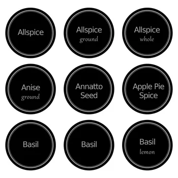 

13pcs 320+ Printed Spice Jar and Pantry Label Set Chalkboard Round Stickers Labels Kitchen tool accessories Dropshipping #20