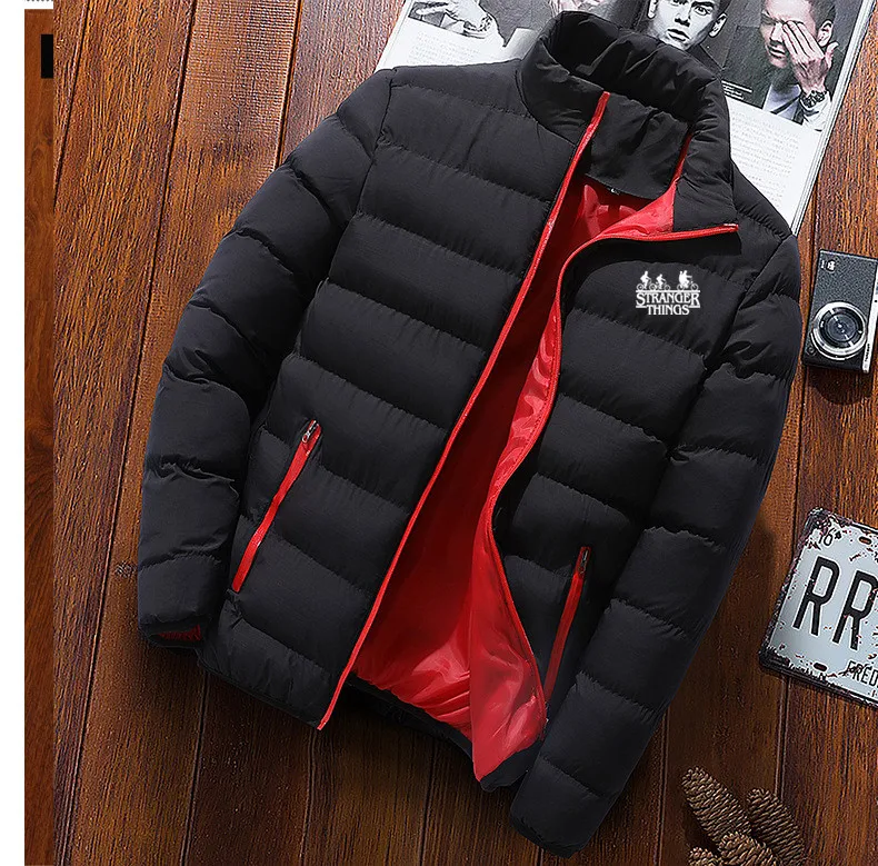 Модная мужская зимняя куртка 4XL 5XL повседневные мужские куртки и пальто Верхняя одежда с хлопковой подкладкой Мужская ветровка мужская одежда - Цвет: Фиолетовый